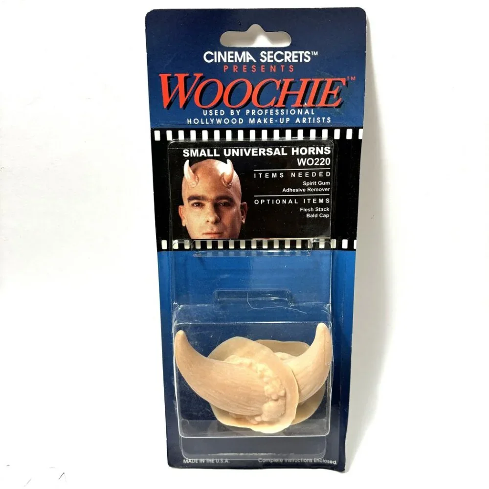 Cinema Secrets Woochie Small Universal Horns Latex Appliance NWT NOS